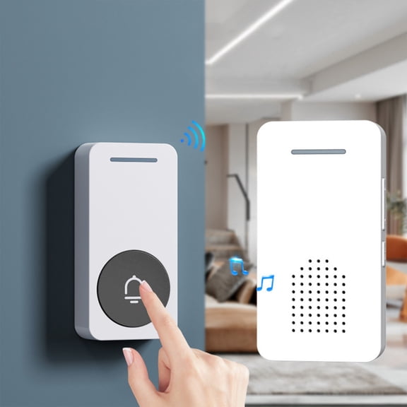 Wireless Doorbell 900ft Range with 34 Ringtones 4 Volume Levels Waterproof Easy Install for Home Office Hotel Garden
