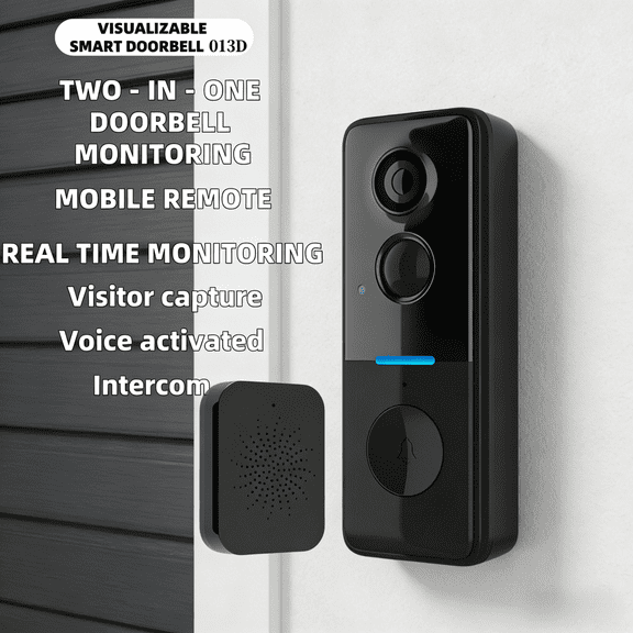 Wireless Doorbell Camera 3MP, Rechargeable Video Doorbell with Motion Detection, Night Vision, Smart Home Security for Front Door, Outdoor Wireless Camera