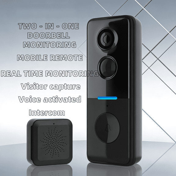 Wireless Doorbell Camera 3MP, Rechargeable Video Doorbell with Motion Detection, Night Vision