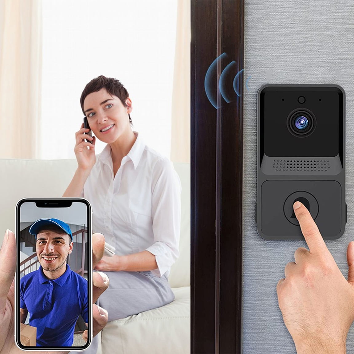 Wireless Doorbell Camera, Twoway Video Call Video Doorbell