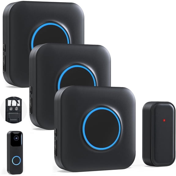Wireless Doorbell Chime for - Compatible with Video Doorbell and Video Doorbell (2nd n) (1 Video Doorbell Extender 3 Receiver