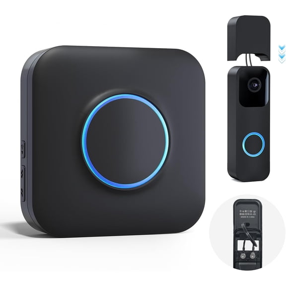 Wireless Doorbell Chime for video Doorbell (1st/2nd gen) for Home, Indoor Plug-in Receiver & Wired Transmitter Kit Long Range,Indicator Door Chime for Home/Office/Classroom