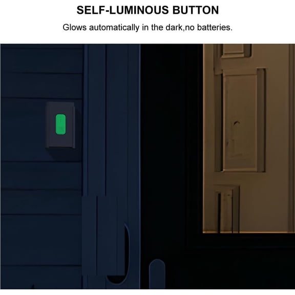 Wireless Doorbell,Door Bell Chime Kit with Extra Outlets & Nightlight,1400Ft Range,Doorbell Signal Extender,IP65 Waterproof,Do Not Disturb Mode,LED Flash(White,2 Button & 2 Receiver)$$