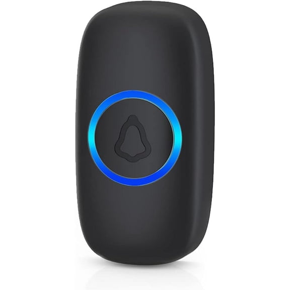 Wireless Doorbell F55 Push Button, Pair with Wireless Doorbell Kits, Replacement, Additional Push Button, Black