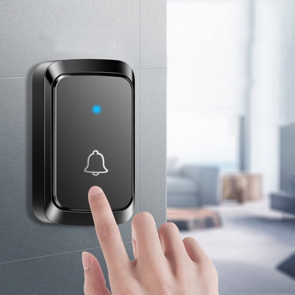Wireless Doorbell House Door Kit 900ft Range, Rvkxad 34 Ringtones 4 Regulable Volume Battery Powered, IP44 Waterproof Easy Install Doorbell Chime for Home Office Garage