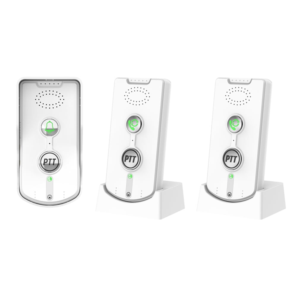 Wireless Doorbell Intercom Rechargeable 1000m/3280ft Long Distance Smart Intercom Doorbells for Home Office Real-Time Two-Way Communication 3 Volume Levels Waterproof Electronic Doorbell Chime