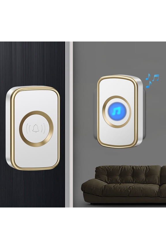 Wireless Doorbell Operating Long Range 60 Ringtones Adjustable Volume LED Indicator Door Bells for Homes Classroom Apartment Business