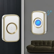 Wireless Doorbell Operating Long Range 60 Ringtones Adjustable Volume LED Indicator Door Bells for Homes Classroom Apartment Business