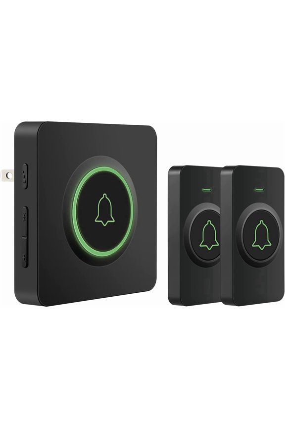 Wireless Doorbell Over 1300 Feet Wireless Ran, DB-21 Waterproof Door Bell Kit with 2 Buttons, 56 Melodies & 5 Volume Levels