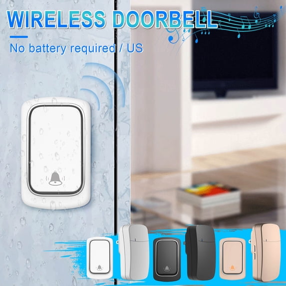 Wireless Doorbell, Plug In Door Chime With 38 Melodies, Adjustable Volume And 200M Long Range Operation, Easy Install Door Bell for Home Office Apartment Front Door and Garage