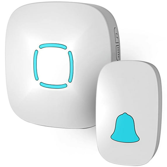 Wireless Doorbell, Reaches 1000 FT Distance Portable Operating Radio Range with 36 Chime, No Batteries Required for Receiver