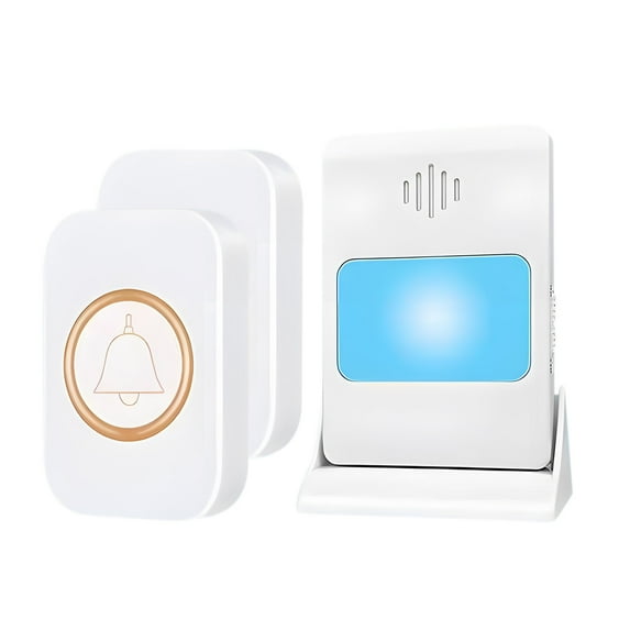 Wireless Doorbell Vibrating Colorful Flashing Long Range 300m 39 Chimes 4 Volume USB Rechargeable Bright LED Alert for Home Elderly Hearing Impaired Office Easy Install