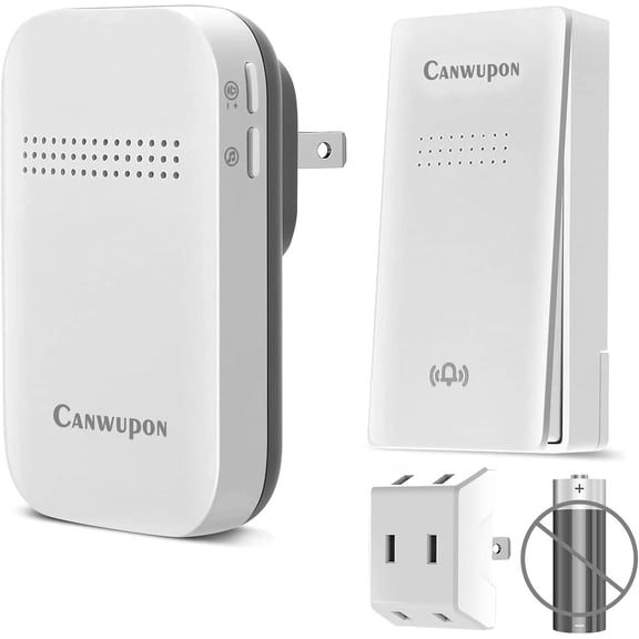 Wireless Doorbell for Home, Plug-In Door Bell Chime, No Battery Required