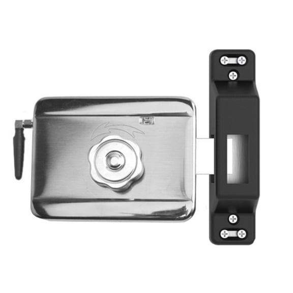 Wireless Doorlock Gate Lock Metal Electric Lock Remote Control Integrated Door Lock with 2 Remote Easy Installation