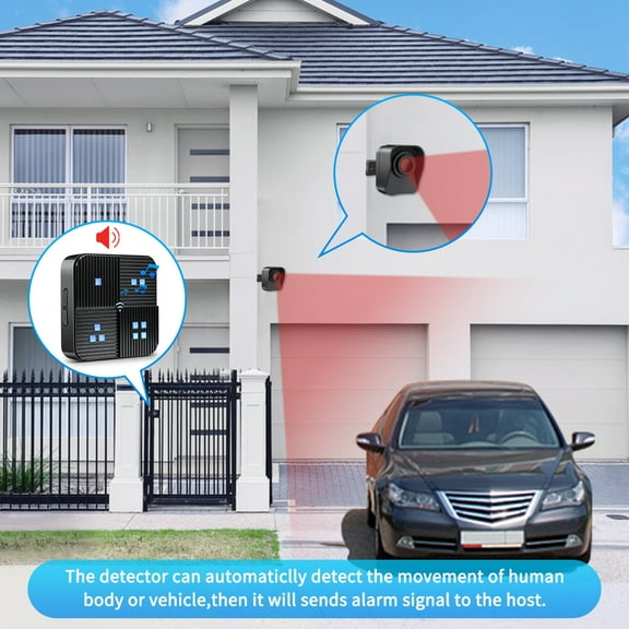 Wireless Driveway Alarm 800M Long Range PIR Motion Sensor Detector Indoor Garage Welcome Burglar Alarm Secure System