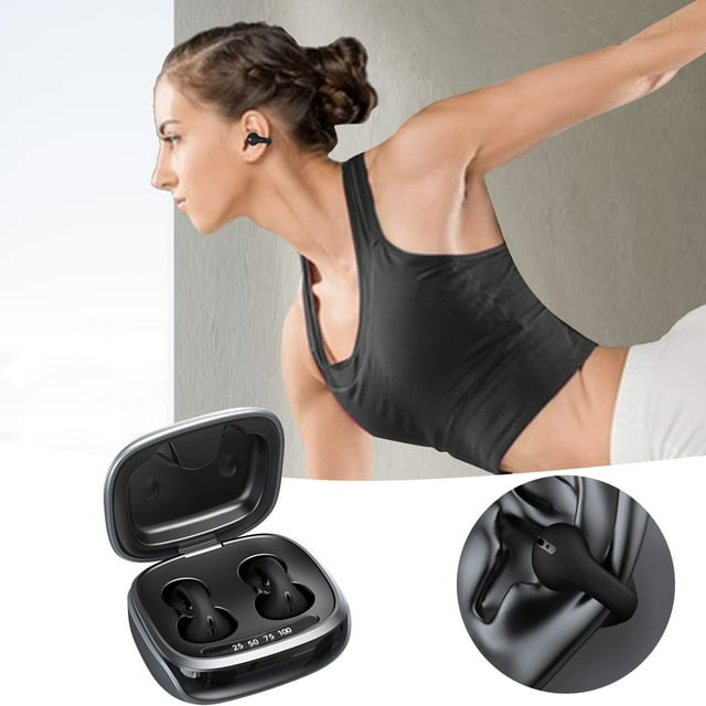 Wireless Ear Bone Conduction Headphones Headset On Open Ear Earbuds Bone Conduction Earbuds Head Set Workout Cycling Running Work Headphones Bone Conducting Induction Ear