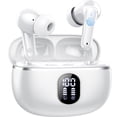 thumbnail image 1 of Wireless Ear Buds 50H Playback LED Power Display Earphones with Wireless Charging Case Headphones IPX7 Waterproof in-Ear Earbuds with Mic Compatible for iPhone Android White, 1 of 6