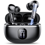 Wireless Ear Buds 50H Playback LED Power Display Earphones with Wireless Charging Case Headphones IPX7 Waterproof in-Ear Earbuds with Mic Compatible for iPhone 