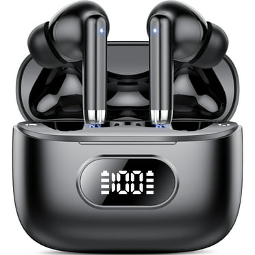 Wireless Ear Buds, Earbuds Bluetooth 5.3 Headphones 60H Playtime LED Display, HiFi Stereo Sound Waterproof in-Ear Earphones with 4 Microphone