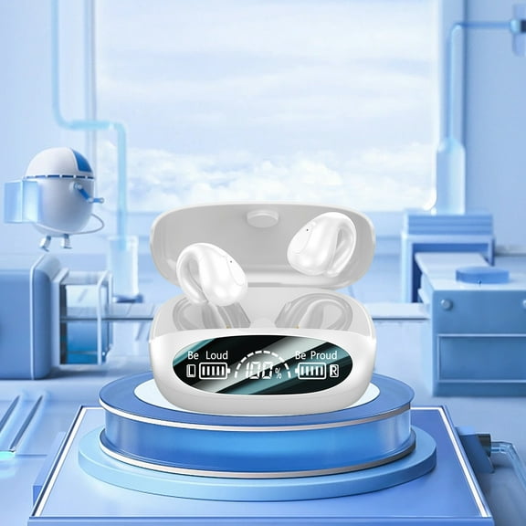 Wireless Ear Clip Headphones under $5! Kadlawus Wireless Bluetooth Earphones, Ear Clip Style Open Ear Headphones, 5.3 Bluetooth, Long Battery, Digital Display, for Sports, Work, Music, Call