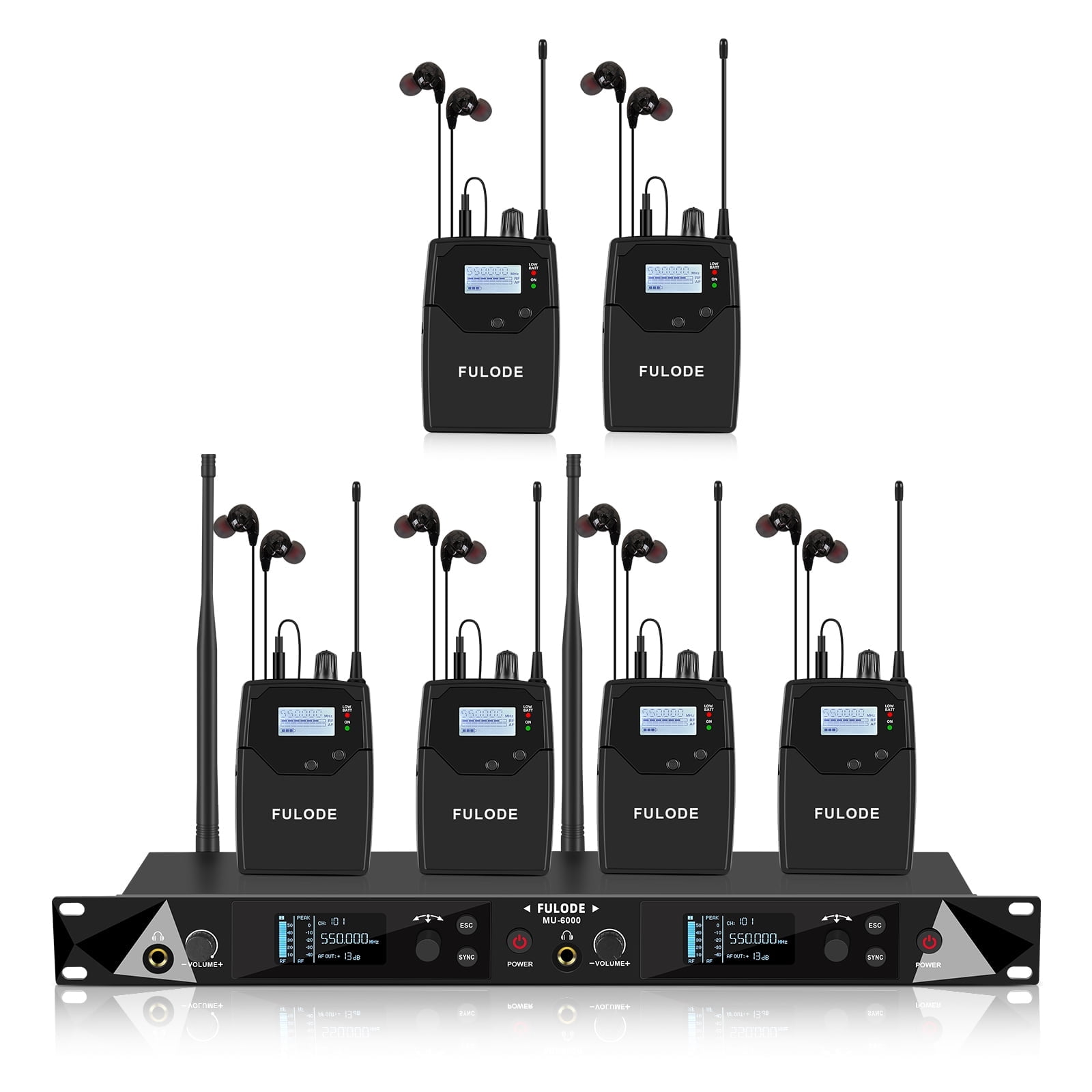 Wireless in Ear Monitor System, 2 Channel UHF Pro Mono IEM System for ...