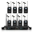 thumbnail image 1 of Wireless in Ear Monitor System, 2 Channel UHF Pro Mono IEM System for Singer Musicians, 2x40 Frequencies, 330ft Range, Rack Mount Transmitter and Bodypacks Receiver for Band, Studio (8 Pack), 1 of 9