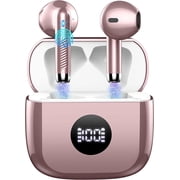 Wireless Earbuds, Bluetooth 5.4 in-Ear Earphones, Hi-Fi Stereo 4 ENC Noise Cancelling Mic, 40H Playtime Dual LED Display IPX7 Waterproof Headphones, USB-C Sport Ear Buds for iOS Android