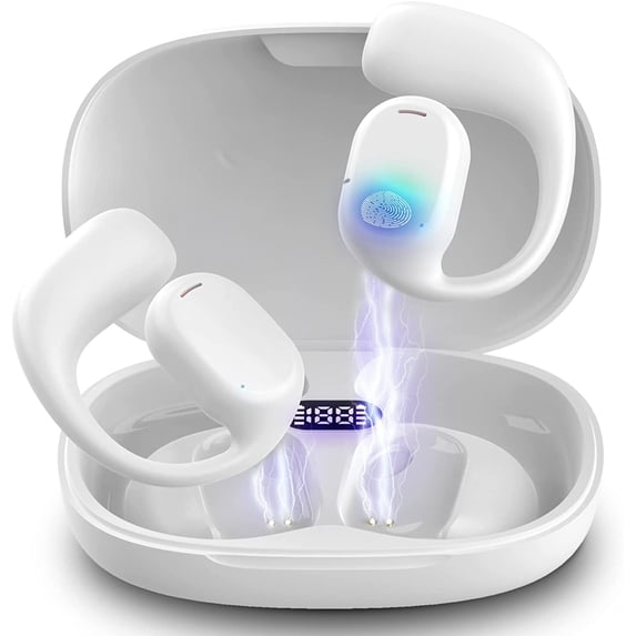 Wireless Ear-hook OWS Earphones for OnePlus Nord N30 5G Phone - Bluetooth Earbuds Over the Ear Headphones True Stereo Charging Case Hands-free Mic Headset Compatible With OnePlus Nord N30 5G Model
