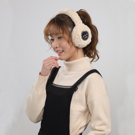 Wireless Earbud Headset 5.0 Wireless Bluetooth Folding Earmuff Warm Plush Winter Headset Ear Pack HD Call Anti-Falling Long Battery Life Bluetooth Earphones on Clearance