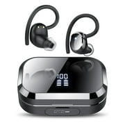 Tikland Wireless Earbuds 120H Bluetooth 5.3 Headphone Sport, 2025 Bluetooth Earbuds Stereo Deep Bass Over Ear Bud with Earhooks, ENC Noise Cancelling, IPX7 Waterproof Earphone Fits for Android iPhone