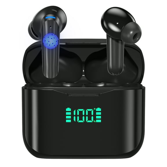 Cshidworld Wireless Earbuds, 2024 Bluetooth 5.3 Headphones HiFi Stereo,40H Playtime in-Ear Earbud, with LED Power Display, IPX7 Waterproof Wireless Earphones Sport for Android/iOS Phone