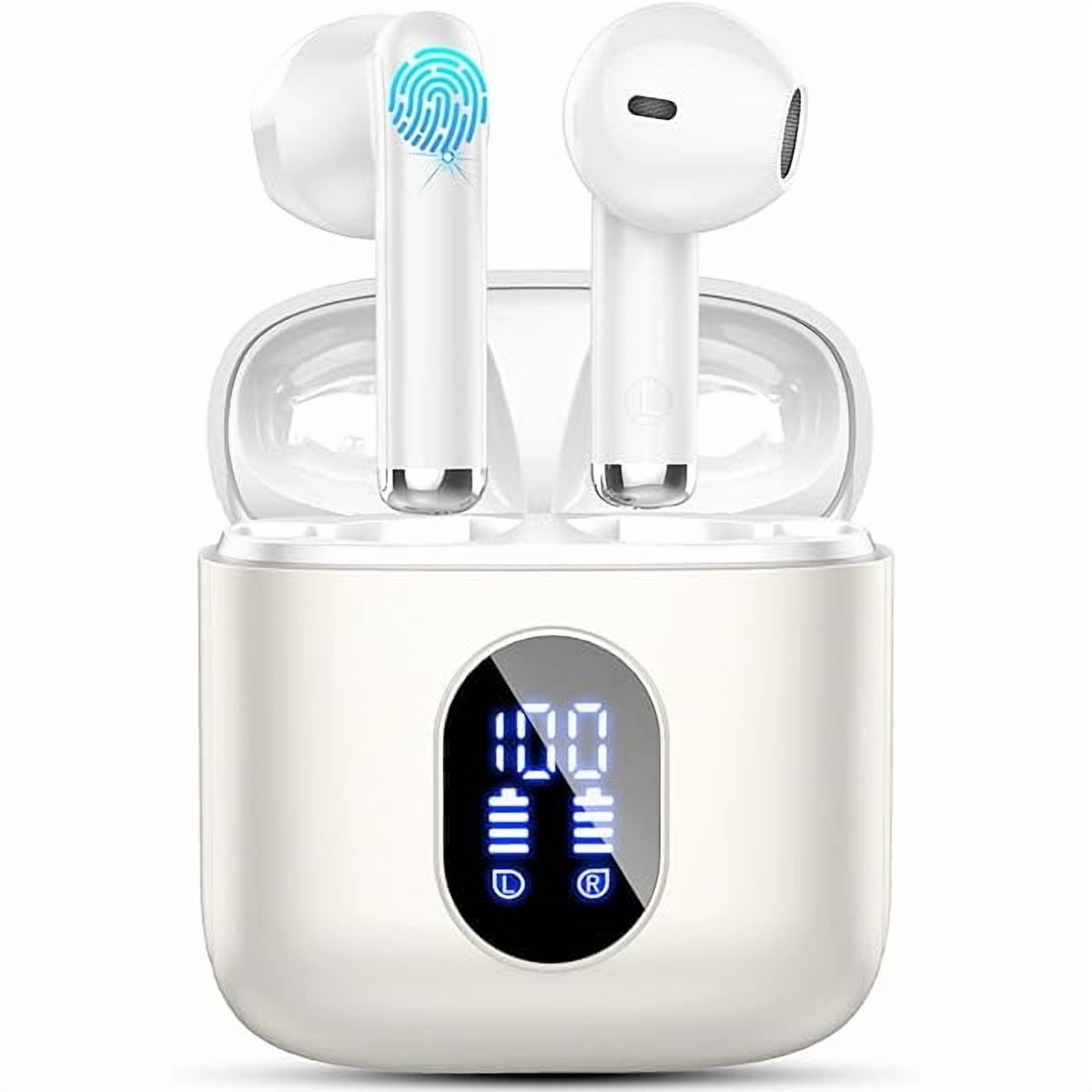 Wireless Earbuds, 2024 Bluetooth 5.4 Earbuds Hi-Fi Stereo, 3g Mini Ear Buds with 4 ENC Mic, Bluetooth Headphones in Ear, 30H USB-C LED Charging Case, IP7 Waterproof Wireless Earphones for Android iOS