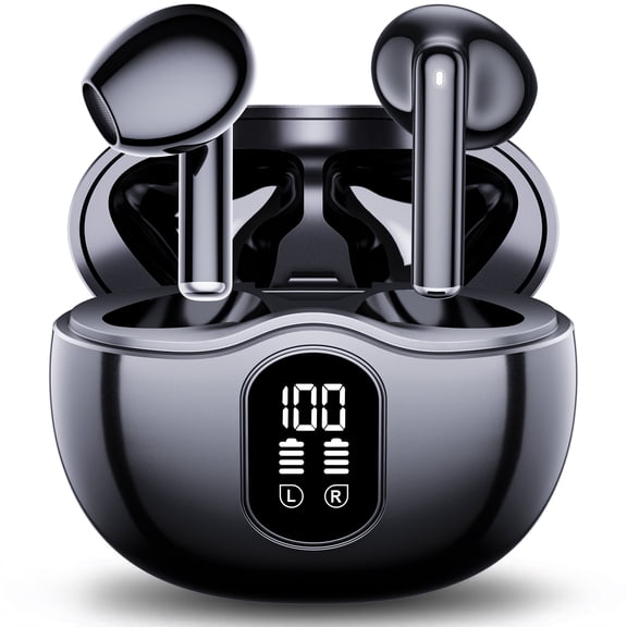 Wireless Earbuds, 2025 Bluetooth 5.3 Headphones Hi-Fi Stereo 3D Bass Ear Buds, 4 ENC Noise Cancelling Mic, 34Hrs USB-C in-Ear Earphones, IP7 Waterproof Workout Sport for Laptop Pad Android iOS