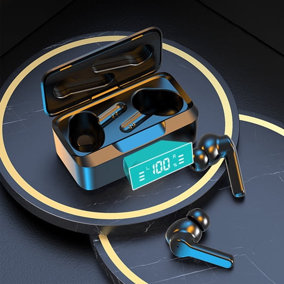 Wireless Earbuds 5.2 Bluetooth Headsets Light-Weight Earphones With Microphone & Charging Case Digital Display