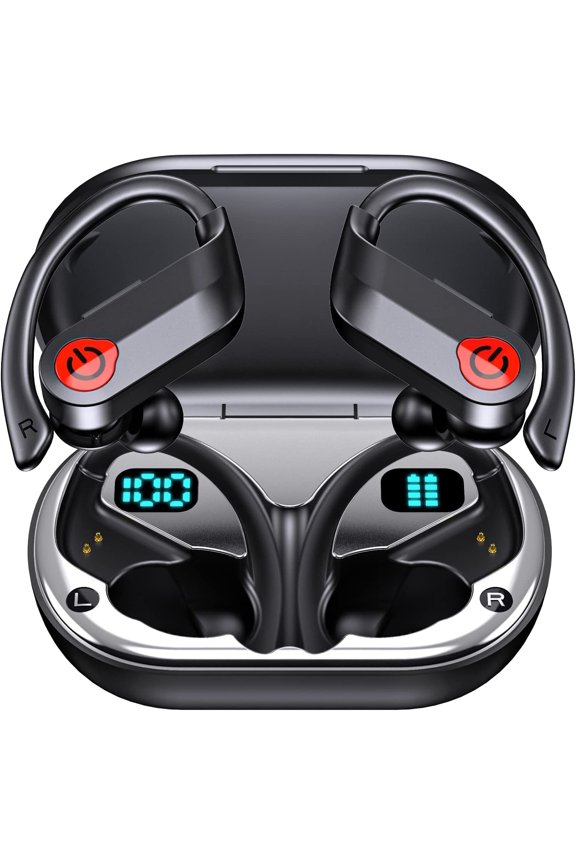 Wireless Earbuds 5.3 Bluetooth Headphones Stereo Sound Ear Buds with HD Microphone 120H Playtime with Dual LED Charging Case