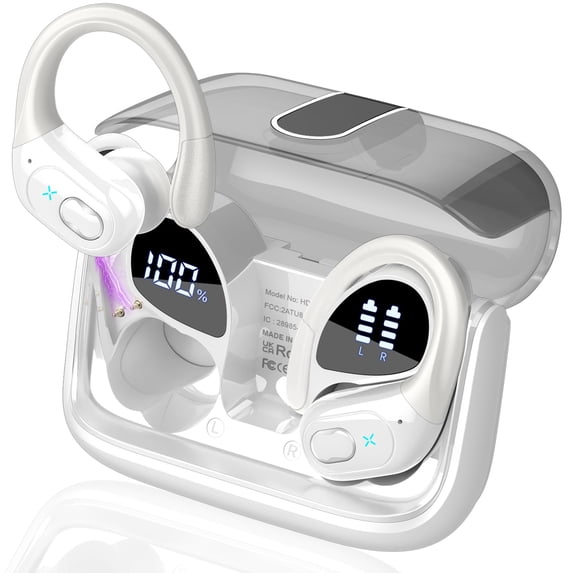 Wireless Earbuds 75 Hours Bluetooth 5.4 Headphones Sport, 2025 Bluetooth Earbuds Stereo Deep Bass Earbuds with Ear Hook, ENC Noise Cancelling Microphone, IPX7 Waterproof Earphones Helen's Store