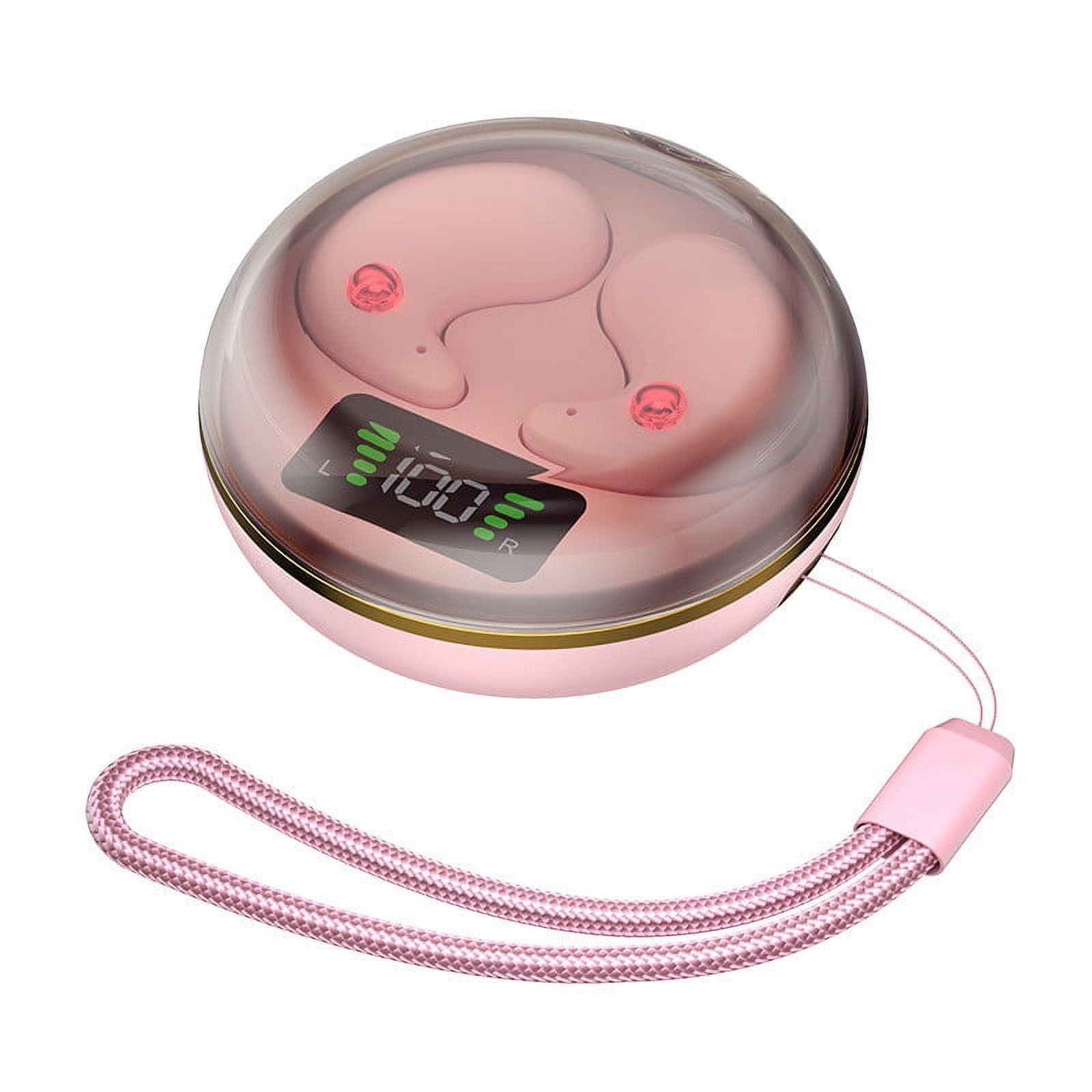 Wireless Earbuds 75hrs Bluetooth 5.3 Headphone Sport, 2026 Bluetooth Earbuds Stereo Deep Bass Over Ear Bud with Earhooks, ENC Noise Cancelling Mic, IPX7 Waterproof Earphone,Pink