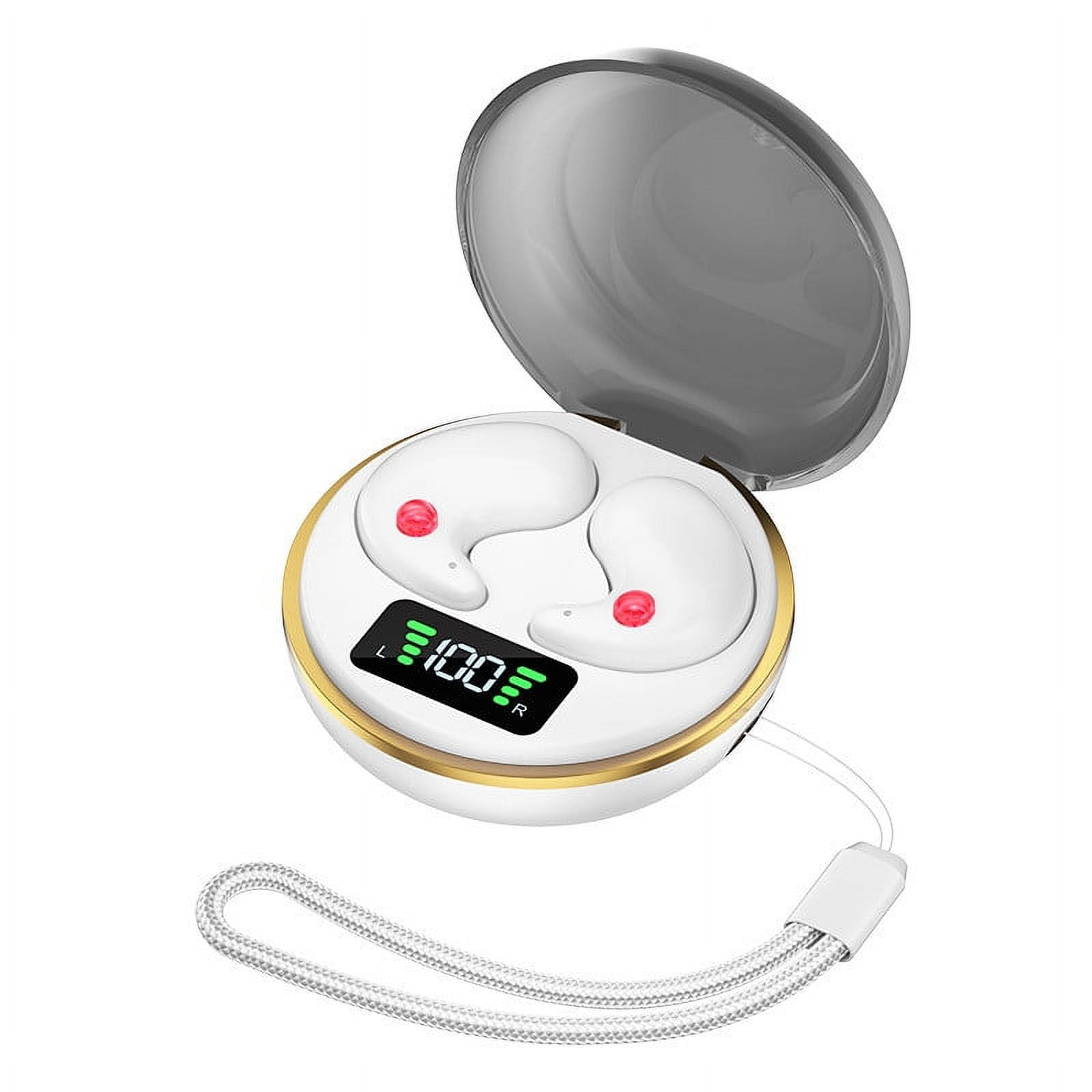 Wireless Earbuds 75hrs Bluetooth 5.3 Headphone Sport, 2026 Bluetooth Earbuds Stereo Deep Bass Over Ear Bud with Earhooks, ENC Noise Cancelling Mic, IPX7 Waterproof Earphone,White