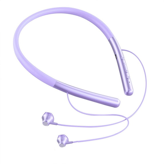 Wireless Earbuds 75hrs Bluetooth 5.3 Headphone Sport, 2024 Bluetooth Earbuds Stereo Deep Bass Over Ear Bud with Earhooks, ENC Noise Cancelling Mic, IPX7 Waterproof Earphone - Purple