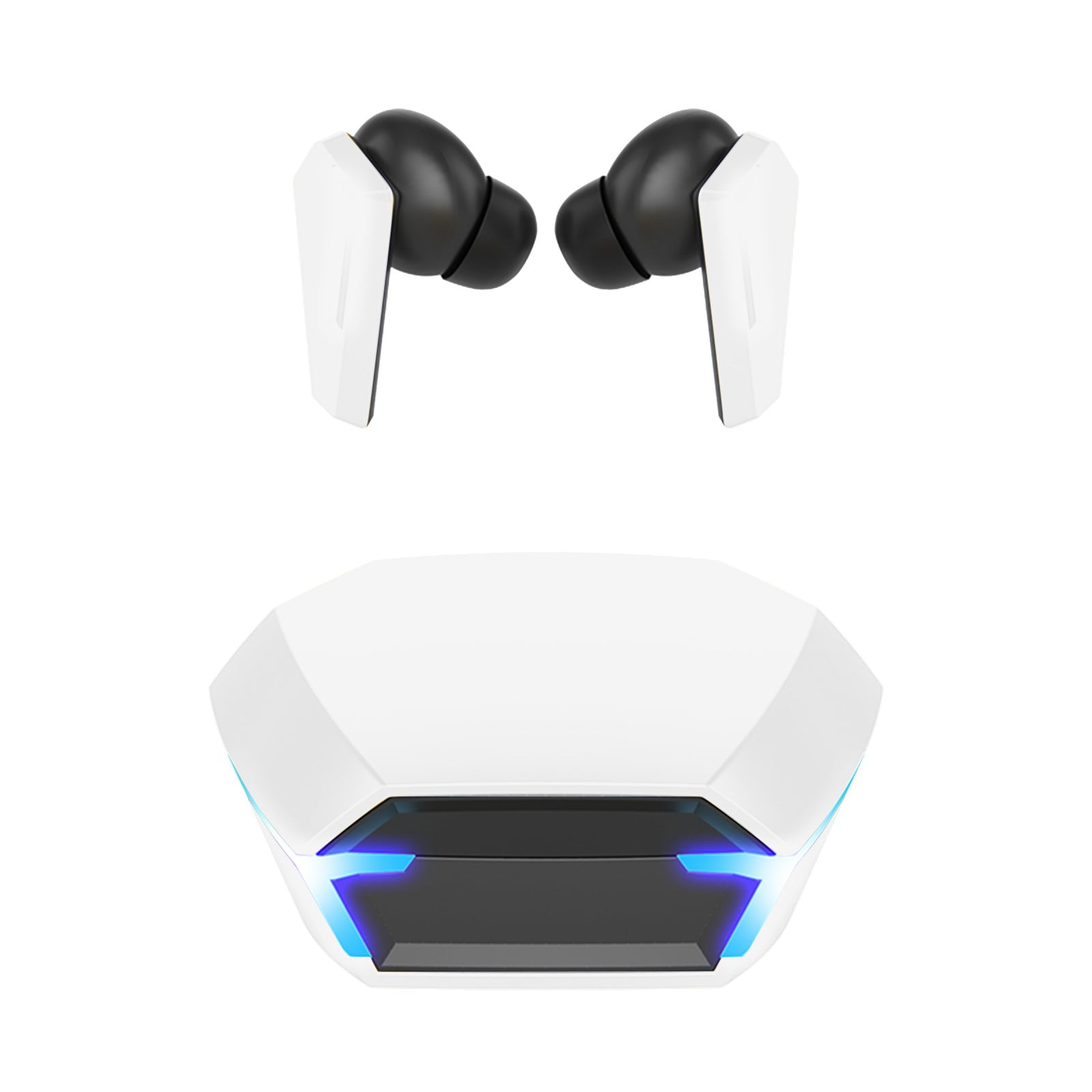 Wireless Earbuds 75hrs Bluetooth 5.3 Headphone Sport, 2026 Bluetooth Earbuds Stereo Deep Bass Over Ear Bud with Earhooks, ENC Noise Cancelling Mic, IPX7 Waterproof Earphone(Silver)