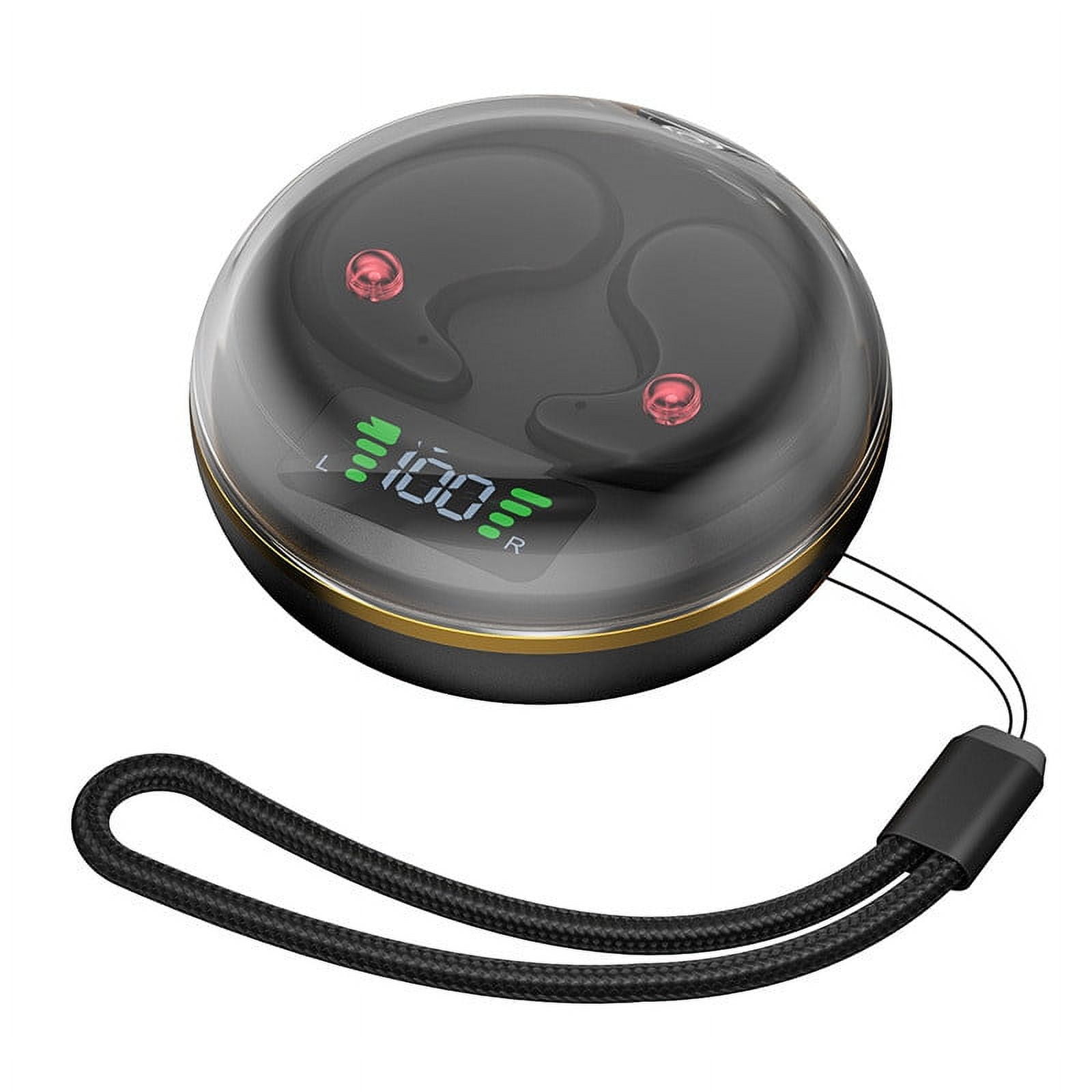 Wireless Earbuds 75hrs Bluetooth 5.3 Headphone Sport, 2024 Bluetooth Earbuds Stereo Deep Bass Over Ear Bud with Earhooks, ENC Noise Cancelling Mic, IPX7 Waterproof Earphone,Black