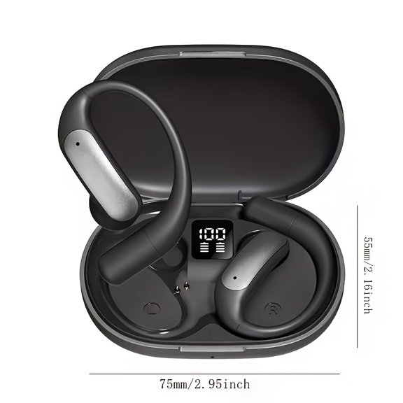 Wireless Earbuds with AI Translation, Stylish And Smart Open-End Design, Featuring a Wireless Charging Case. They Can Translate 156 Languages, Making Them Ideal for Education, Travel, And Work