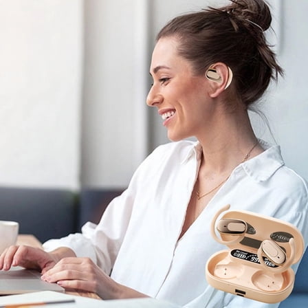 Wireless Earbuds (Behind-Ear Open-Ear) - Bluetooth 5.4 True Wireless, Long Battery Life Low Latency, Type-C Fast Charging Multi Model for Sports