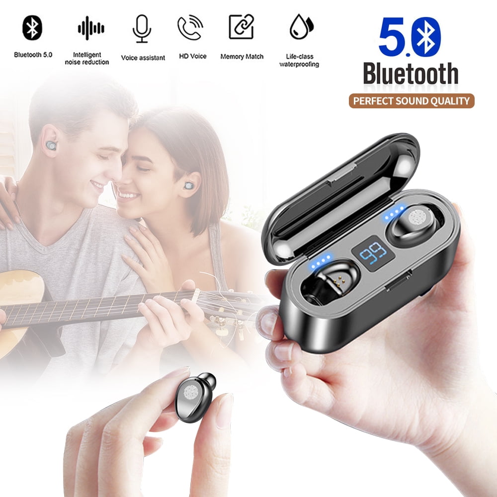 Wireless Earbuds Bluetooth 5.0 with 2000mAh Charging Case LED Battery Display 35H Playtime IPX7 Waterproof TWS Stereo Headphones in Ear Built in Mic Headset Deep Bass Hi-Fi Sound for Sport