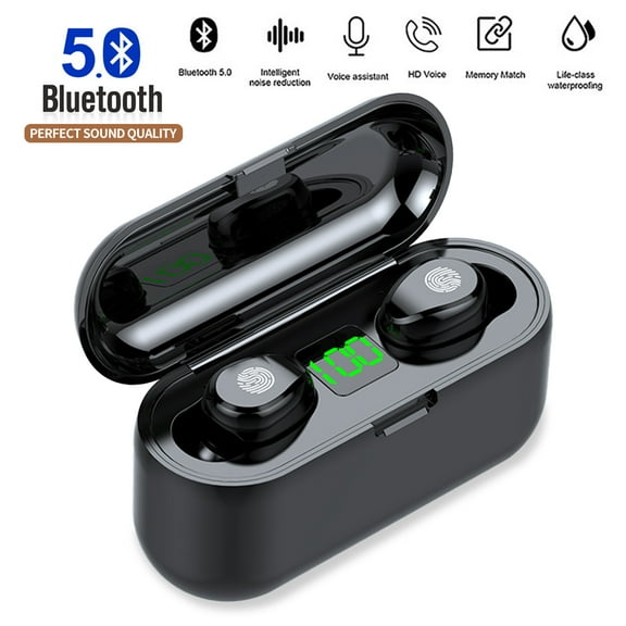 Wireless Earbuds, Bluetooth 5.0 in Ear Headphones with 35H Playtime Charging Case,IPX7 Waterproof Sports Earbuds with Microphone,Immersive Stereo Sound,Touch Control,Auto Pairing,Power Bank