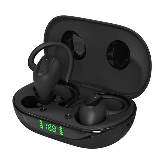 Wireless Earbuds,Bluetooth 5.0 Headphones True Wireless Sport Earphones with Charging Case for iPhone Android Phones Waterproof Earphones with Over Ear Hooks Bass Sound Headset for Sport Gym Black