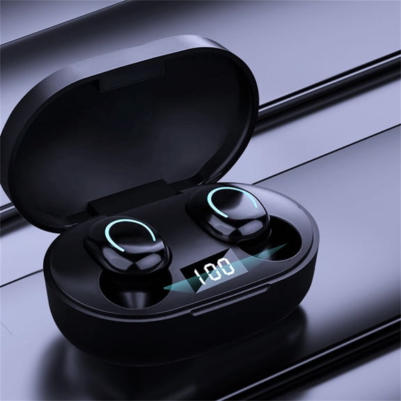 Wireless Earbuds - Bluetooth 5.0 Touch Control Mini Invisible Headphones, 4H Playtime With Digital Display Charging Case, For Driving Calls And Gaming, Includes USB Cable