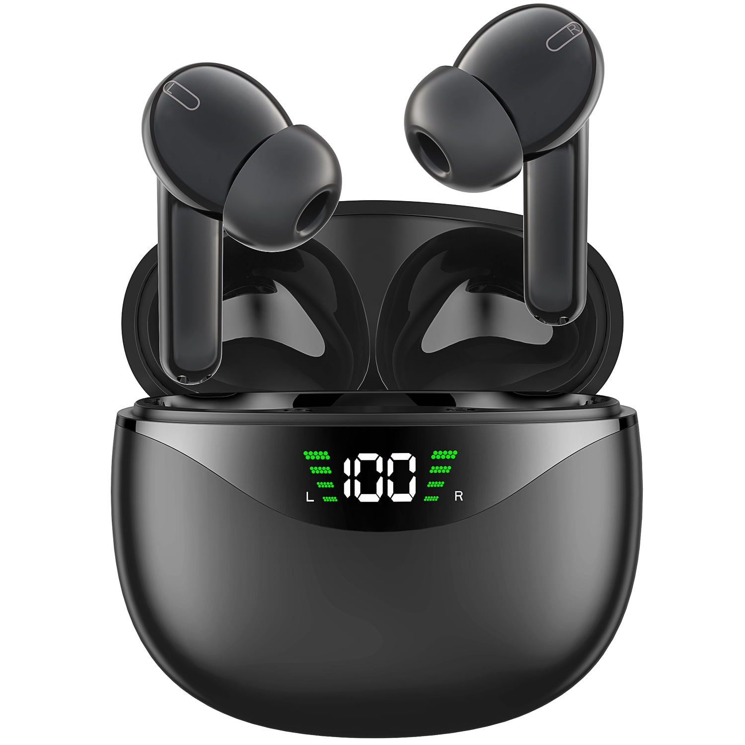 Wireless Earbuds, Bluetooth 5.1 Headphone 30Hrs Playtime with USB-C Fast Charging IPX7 Waterproof TWS Ear Stereo Headset Built-in Mic for iphone/Android(Black) - Walmart.com
