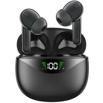 Wireless Earbuds, Bluetooth 5.1 Headphone 30Hrs Playtime with USB-C Fast Charging Case, IPX7 Waterproof Earphones, TWS in Ear Stereo Headset Built-in Mic for iphone/Android(Black)
