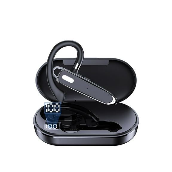 Wireless Earbuds Bluetooth 5.3 Bussness Headset Earpiece V5.0 Hands-Free Earphones with Built-in Mic for Driving/Business/Office, Gray. Up to 65% off!